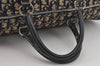 Authentic Christian Dior Trotter Hand Boston Bag Canvas Leather Blue 7263I