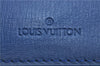 Auth Louis Vuitton Epi Epi Porte Cartes Credit Yen Wallet Blue Black 3Set 7264D