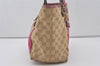 Authentic GUCCI Sherry Line Tote Bag GG Canvas Leather 137396 Beige 7265I