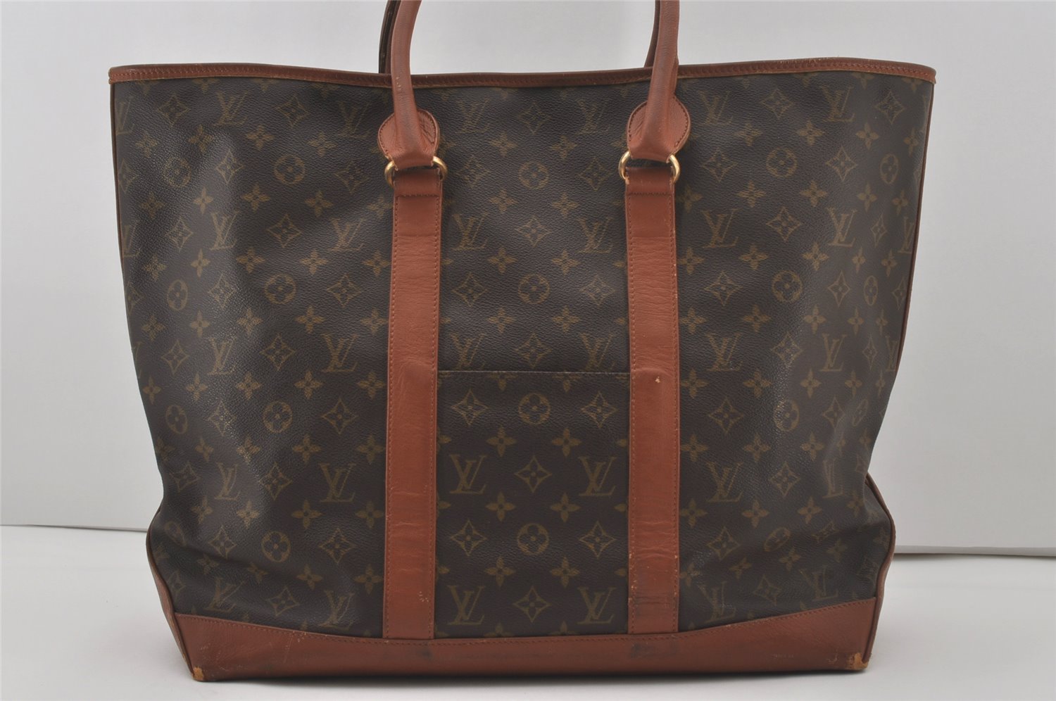 Auth Louis Vuitton Monogram Sac Weekend GM Vintage Tote Hand Bag M42420 LV 7267I
