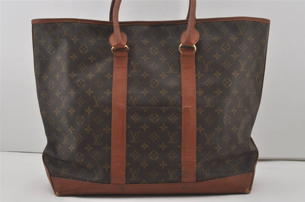 Auth Louis Vuitton Monogram Sac Weekend GM Vintage Tote Hand Bag M42420 LV 7267I