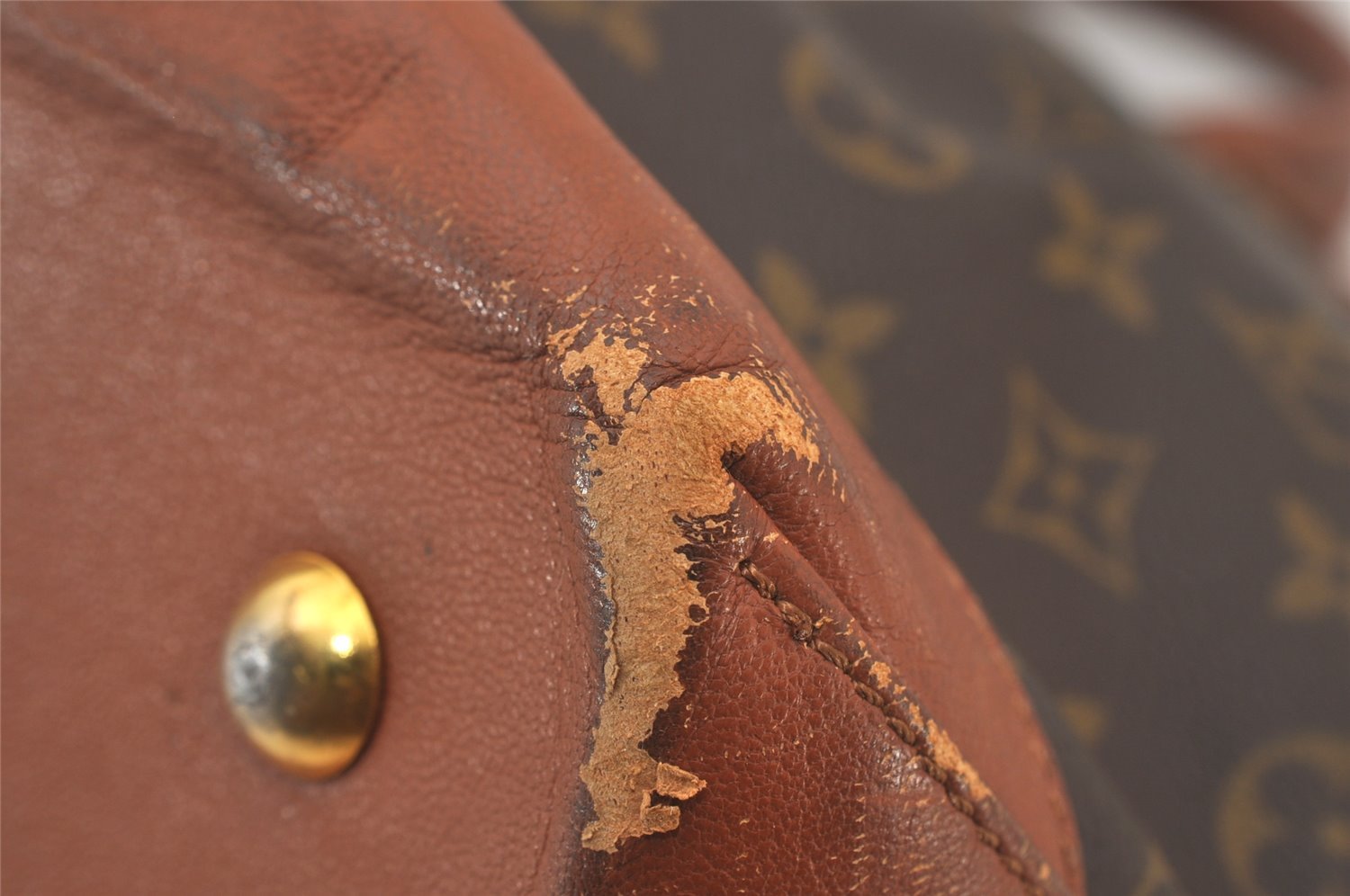 Auth Louis Vuitton Monogram Sac Weekend GM Vintage Tote Hand Bag M42420 LV 7267I