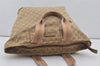 Authentic GUCCI Sherry Line Tote Bag GG Canvas Leather 131231 Beige 7268I