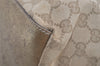 Authentic GUCCI Sherry Line Tote Bag GG Canvas Leather 131231 Beige 7268I