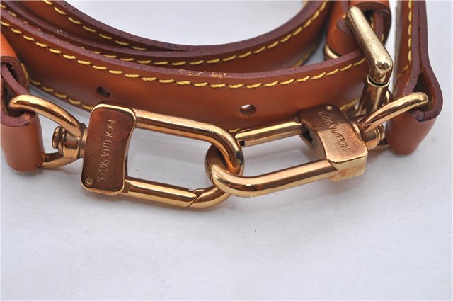 Authentic Louis Vuitton Leather Shoulder Strap Brown 40.2-47.2