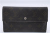 Authentic Louis Vuitton Monogram Long Bifold Wallet Purse Brown 3Set LV 7271D