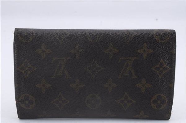 Authentic Louis Vuitton Monogram Long Bifold Wallet Purse Brown 3Set LV 7271D