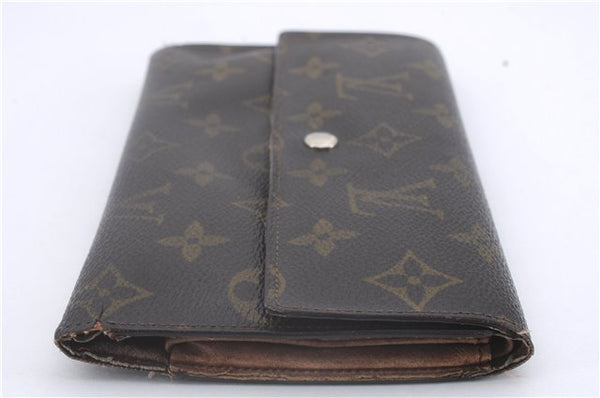 Authentic Louis Vuitton Monogram Long Bifold Wallet Purse Brown 3Set LV 7271D