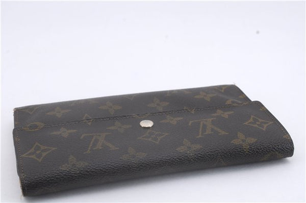 Authentic Louis Vuitton Monogram Long Bifold Wallet Purse Brown 3Set LV 7271D