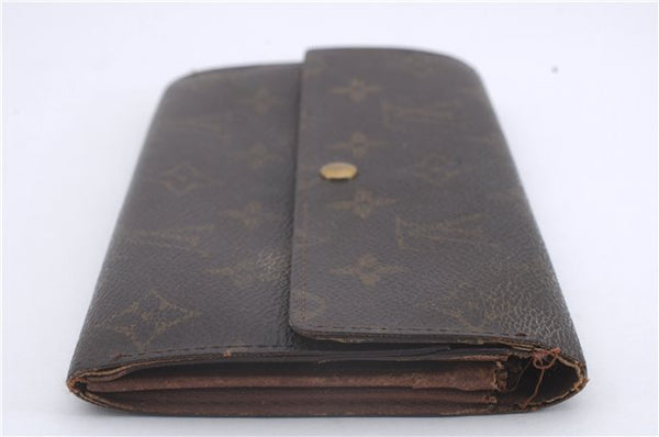 Authentic Louis Vuitton Monogram Long Bifold Wallet Purse Brown 3Set LV 7271D