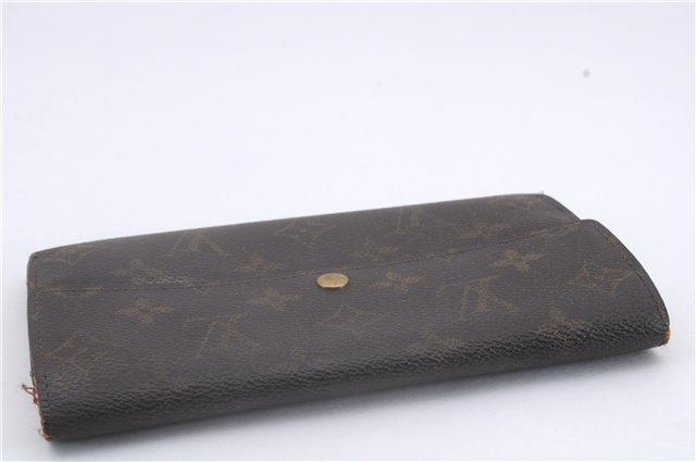 Authentic Louis Vuitton Monogram Long Bifold Wallet Purse Brown 3Set LV 7271D