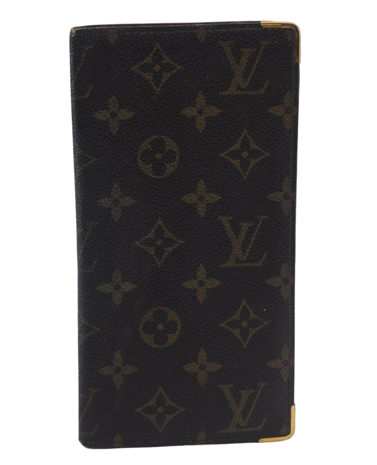 Auth Louis Vuitton Monogram Porte Valeurs Cartes Credit Wallet Old Model 7273D