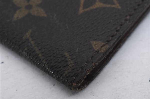 Auth Louis Vuitton Monogram Porte Valeurs Cartes Credit Wallet Old Model 7273D