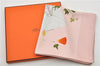 Authentic HERMES Carre 90 Scarf "Des fleurs pour le dire" Silk Pink Box 7273E