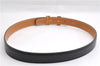 Authentic HERMES Mini Constance Leather Belt Size 65cm 25.6" Black Brown 7275E