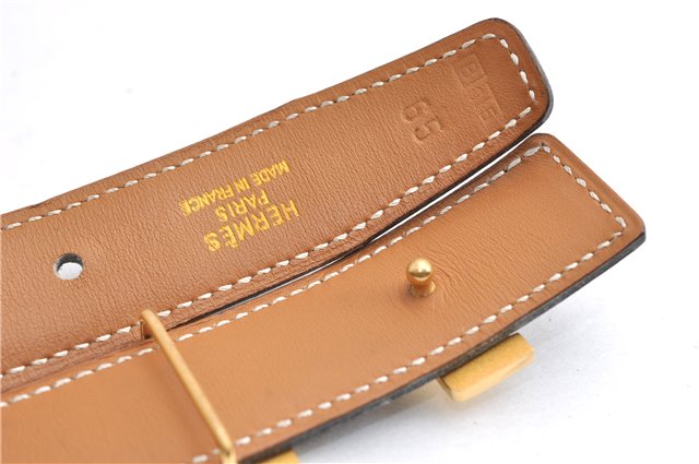 Authentic HERMES Mini Constance Leather Belt Size 65cm 25.6