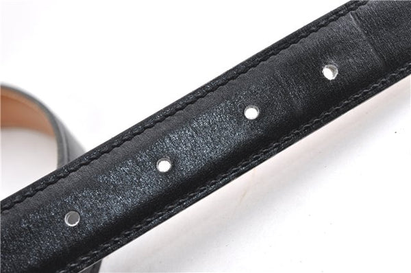 Authentic HERMES Mini Constance Leather Belt Size 65cm 25.6" Black Brown 7275E