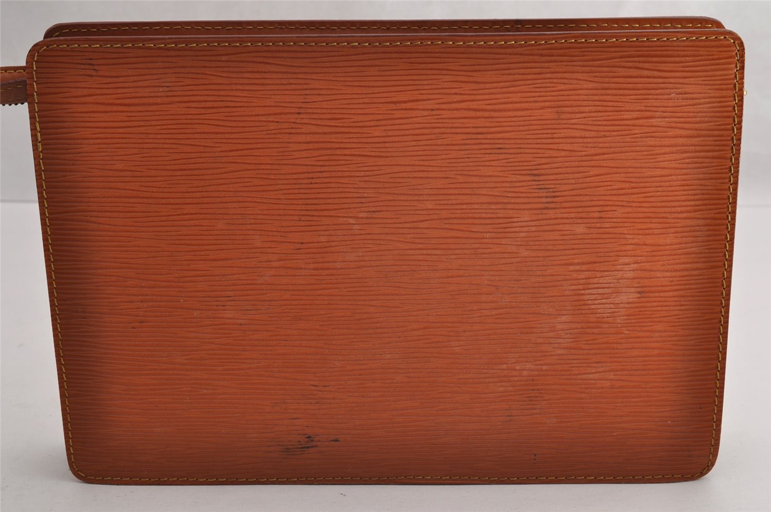 Authentic Louis Vuitton Epi Pochette Homme Clutch Hand Bag Brown M52528 LV 7276I