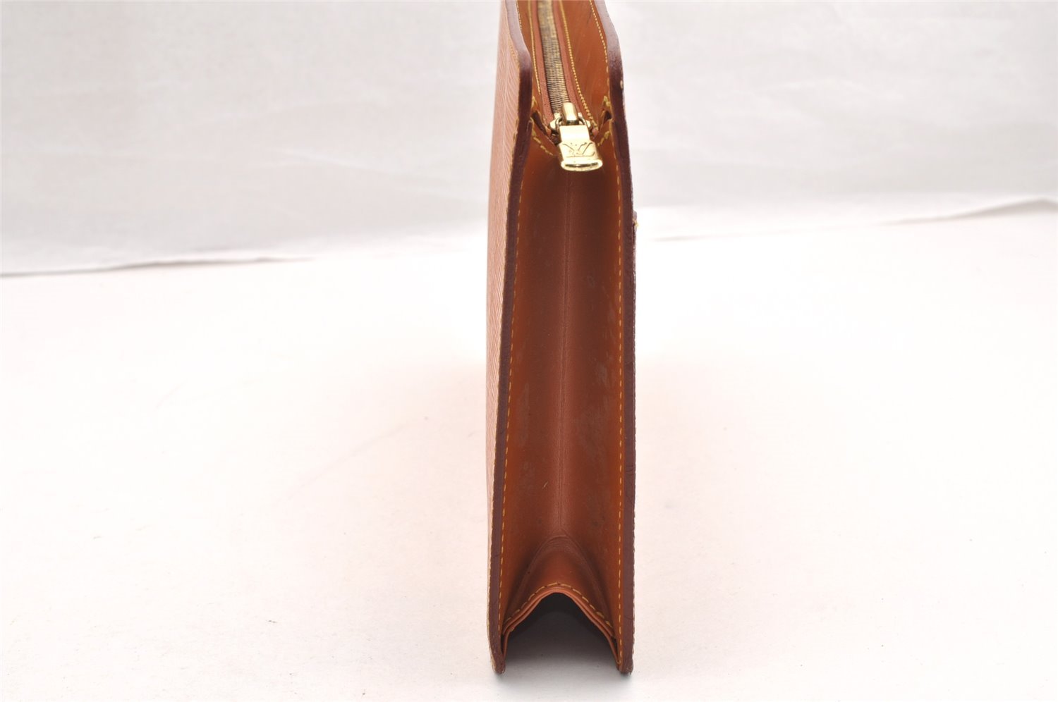 Authentic Louis Vuitton Epi Pochette Homme Clutch Hand Bag Brown M52528 LV 7276I