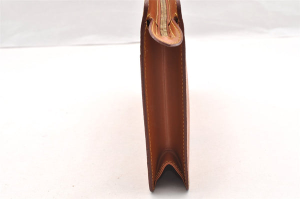 Authentic Louis Vuitton Epi Pochette Homme Clutch Hand Bag Brown M52528 LV 7276I