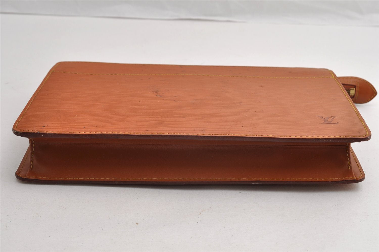 Authentic Louis Vuitton Epi Pochette Homme Clutch Hand Bag Brown M52528 LV 7276I