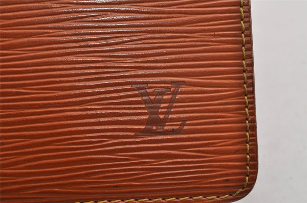 Authentic Louis Vuitton Epi Pochette Homme Clutch Hand Bag Brown M52528 LV 7276I