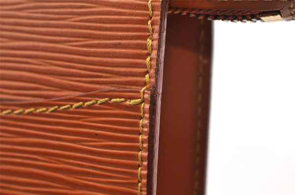 Authentic Louis Vuitton Epi Pochette Homme Clutch Hand Bag Brown M52528 LV 7276I