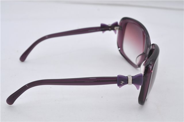 Authentic CHANEL Sunglasses Ribbon CoCo Mark Plastic RAP4829AA Purple 7277E