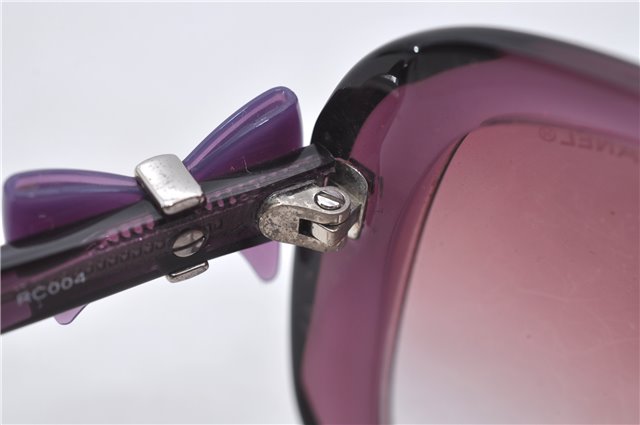 Authentic CHANEL Sunglasses Ribbon CoCo Mark Plastic RAP4829AA Purple 7277E