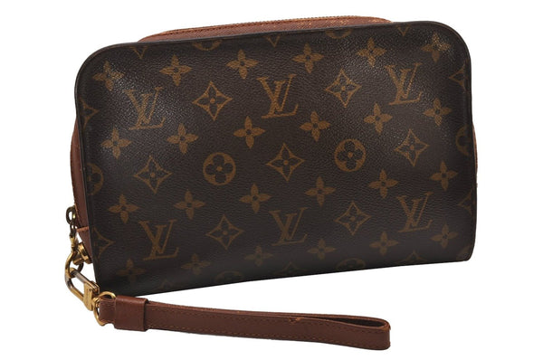 Authentic Louis Vuitton Monogram Orsay Clutch Hand Bag Purse M51790 LV 7277I