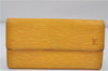 Auth Louis Vuitton Epi Pochette Porte Monnaie Credit Wallet M63579 Yellow 7278D