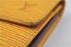 Auth Louis Vuitton Epi Pochette Porte Monnaie Credit Wallet M63579 Yellow 7278D