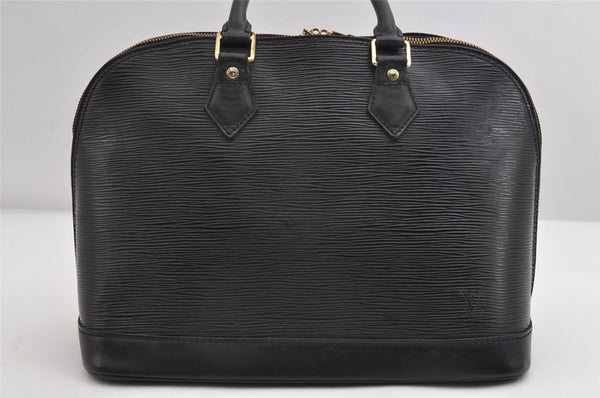 Authentic Louis Vuitton Epi Alma PM Hand Bag Black M40302 LV 7278I