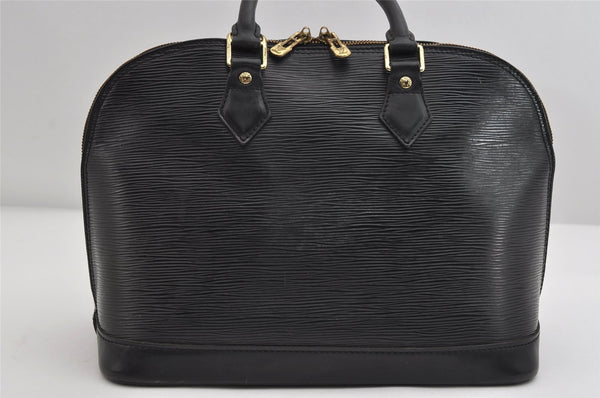Authentic Louis Vuitton Epi Alma PM Hand Bag Black M40302 LV 7278I