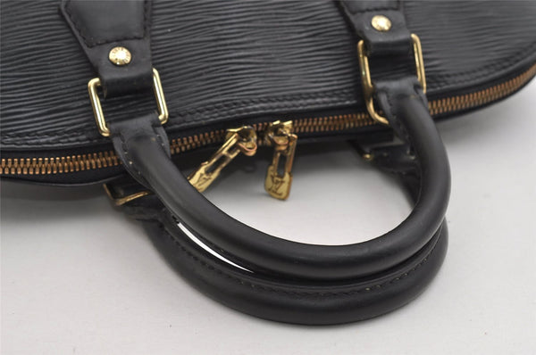Authentic Louis Vuitton Epi Alma PM Hand Bag Black M40302 LV 7278I