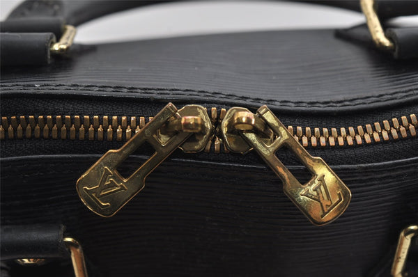 Authentic Louis Vuitton Epi Alma PM Hand Bag Black M40302 LV 7278I
