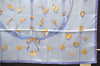 Authentic HERMES Carre 90 Scarf "Clips" Silk Blue 7279E