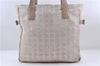 Authentic CHANEL New Travel Line Shoulder Tote Bag Nylon Leather Beige 7281C