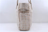 Authentic CHANEL New Travel Line Shoulder Tote Bag Nylon Leather Beige 7281C