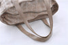 Authentic CHANEL New Travel Line Shoulder Tote Bag Nylon Leather Beige 7281C