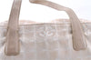 Authentic CHANEL New Travel Line Shoulder Tote Bag Nylon Leather Beige 7281C