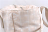 Authentic CHANEL New Travel Line Shoulder Tote Bag Nylon Leather Beige 7281C