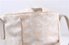 Authentic CHANEL New Travel Line Shoulder Tote Bag Nylon Leather Beige 7281C