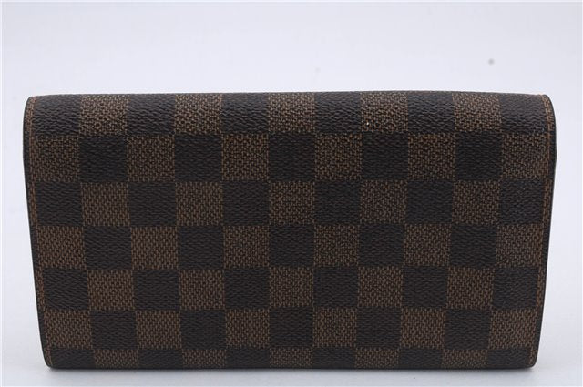 Auth Louis Vuitton Damier Pochette Porte Monnaie Credit Wallet N61725 LV 7284D