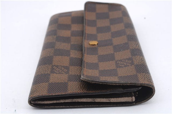 Auth Louis Vuitton Damier Pochette Porte Monnaie Credit Wallet N61725 LV 7284D