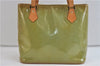 Authentic LOUIS VUITTON Vernis Houston Shoulder Bag M91005 Light Green LV 7285C