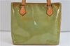 Authentic LOUIS VUITTON Vernis Houston Shoulder Bag M91005 Light Green LV 7285C