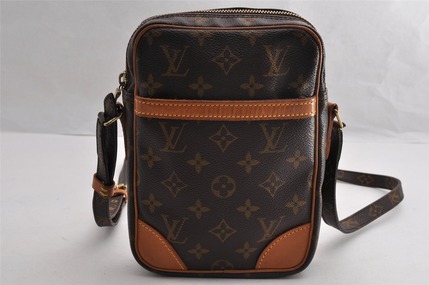 Authentic Louis Vuitton Monogram Danube Shoulder Cross Body Bag M45266 LV 7285I