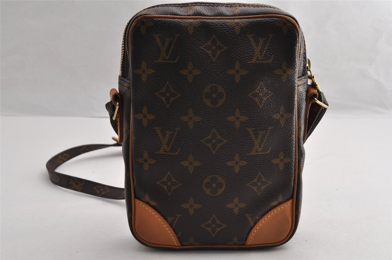 Authentic Louis Vuitton Monogram Danube Shoulder Cross Body Bag M45266 LV 7285I