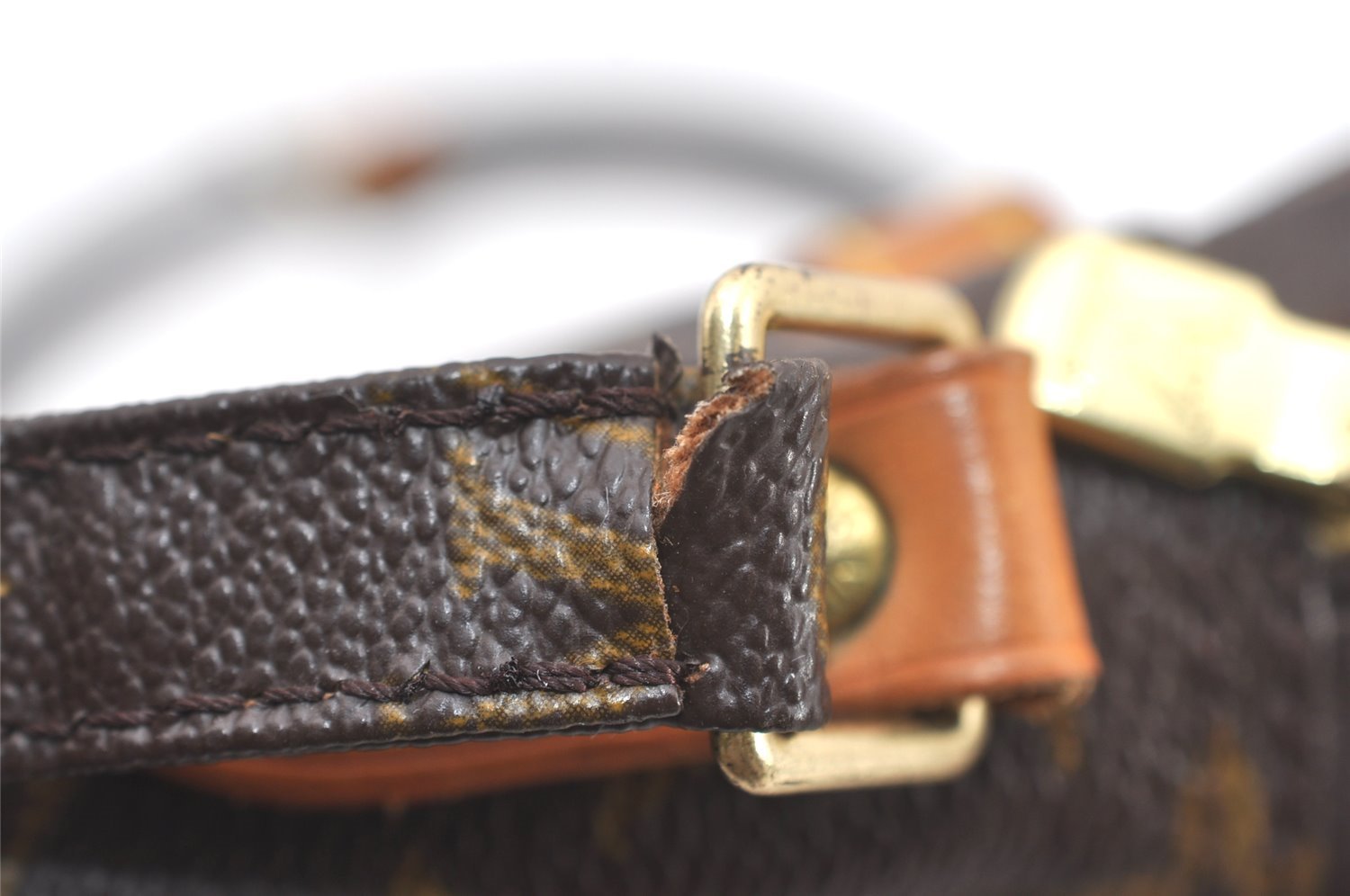 Authentic Louis Vuitton Monogram Danube Shoulder Cross Body Bag M45266 LV 7285I